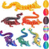 JOD 6PCS 3D Printed Dragon Eggs with Dragon Inside Articulated Fidget Toys,