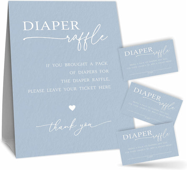 TPYEN Diaper Raffle Set For Baby Shower - Minimalism - 1 Standing