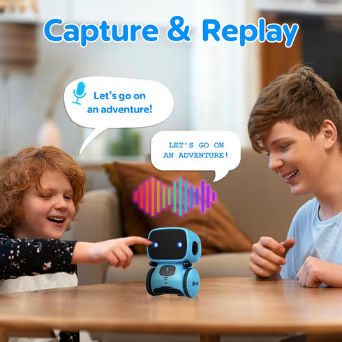 R1 3-8 Contixo Kids Robot Toy, Blue Interactive Smart Robots with Voice Control Talking Dancing Learning Touch Sensor