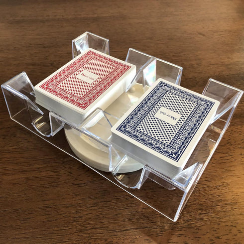 Yuanhe 2 Deck Rotating-Revolving Playing Card Tray - Card Holder