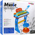 37 3 Kiddie Play Kids Piano Keyboard with Microphone and Stool Key Electronic Musical Instrument Toy with Colorful