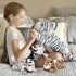 3 17.7 Inch Mommy Set, MaoGoLan White Tiger Stuffed Animal with Babies, Tiger Plush Soft Stuffed Tiger Family Toys