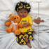 BABESIDE 3 Pcs Reborn Baby Doll Clothes - Sunflower Outfit Accessories Set for 17-22 Inch Dolls