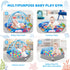 8-in-1 Tummy 0-3-6-9-12-18 Baby Gym Play Mat, Ocean Theme Time Mat & Ball Pit, Washable Baby Activity Play Mat