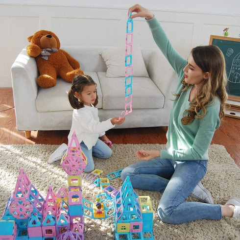 Set, 3 4 5 6 7 8+ 103pcs 3-5 MAGBLOCK Magnetic Building Blocks Upgraded Magnetic Tiles Toys for Year Old Girls, Magnet