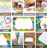Jasonwell Aqua Water Doodle Mat 60x40 Inches, Large Magic Drawing Mat for Kids Age 2-8, Educational Christmas Birthday