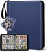 Mlikero Trading Card Binder, 9 Pocket Card Display, 720 Double Sided Pocket Sports Card Binder, Premium Blue