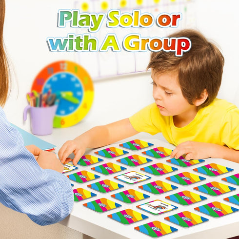 Memory Game for Kids, Vehicle 48 Pcs Toddler Card Games for Ages 3-6, Educational Flash Cards