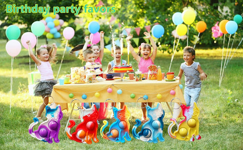 24 Packs Unique Mini Cats Fidget Toys, Funny Summer Present for Kids, Classroom Gifts from Teacher, Birthday Party