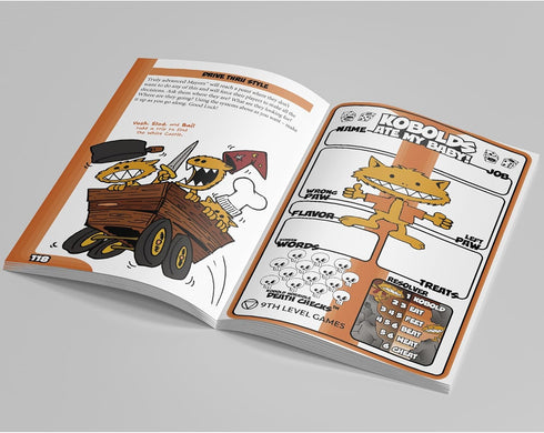 9th Level Games | Kobolds Ate My Baby! The Orange Book - Tabletop Role Playing Game for 2 to 8 Players