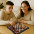 15" Set 2 Magnetic Wooden Chess - Folding Portable Travel Chess Board - Hand Carved Pieces - Foam Storage Slots - Extra