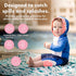 45" 45 BapronBaby Savanna Blue Splash Mat - Waterproof Catch-All for Under High Chairs, Floors, Tables, Playtime