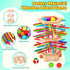 WhimsiPlay 42 3 4 5 6 Counting Montessori Wooden Board Game, Colorful Sticks Dice Games for Kids Years, Math Learning