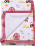2 Ply Silky Baby Blanket, Multi-colored Farm Animal Print, Reversible to Flannel, 30 in. x 40 in.