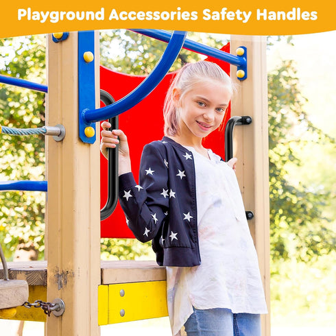 Monkey Bars for Kids - Safety Indoor/Outdoor Playground Grab Handles for Backyard Playset, Rock Climbing Wall Holds,