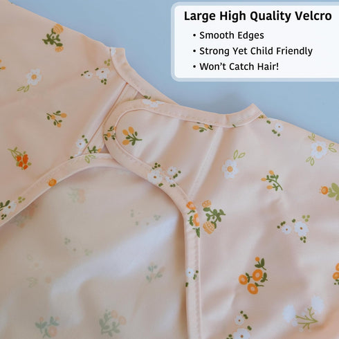 Torange Waterproof Long Sleeve Bib Machine Washable Baby Bibs for Eating Baby Smock Bib for Toddler BLW Supplies
