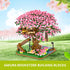 Sets,(2008pcs) Sets Sets 8-12, 8+ XIU Cherry Blossom Treehouse Building Mini Blocks Building for Adults, Japanese
