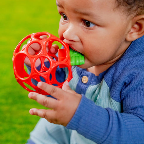 Red Apple Teether Toy from Hold My Own Collection - Easy Grasp Design, BPA Free for Newborns