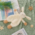 Apricot Lamb Stuffed Animals Security Blanket, White Bunny Rabbit Character, Luxury Snuggler Plush, 10 Inches