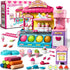 Beby Buty Ice Cream Toys Air Dry Clay Kit for Kids, 80 PCS Ice
