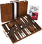 Get The Games Out Classic Backgammon Set - 2 Players - Best Strategy & Tip Guide - Available in Brown, Medium Sizes