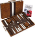 Get The Games Out Classic Backgammon Set - 2 Players - Best Strategy & Tip Guide - Available in Brown, Medium Sizes