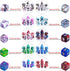 10 Sets Random Assortment Polyhedral RPG Mini Dice (70pcs), 10mm Mini DND Magic Dice Set for RPG