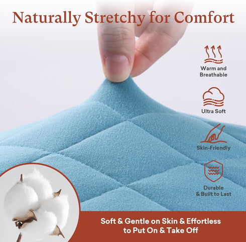 (2-Pack), 52x28'' Quilted Crib Mattress Protector Soft Toddler Mattress Pad Cover, Fits Standard Baby Crib Mattress