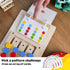 LiKee No-Lose-Parts Wooden Color Matching Slide Puzzle for 3+ Years Old, Montessori Learning Toys for Kids