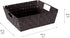 Simplify Large Shelf Woven Strap Tote, Decorative Storage Basket, Built-in Handles, 1 Pack, Chocolate