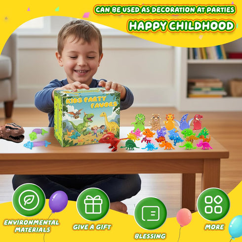 1000 PCS Party Favors for Kids, Dinosaur Sensory Fidget Toys Bulk, Treasure Chest for Kids Prizes, Easter Egg Fillers