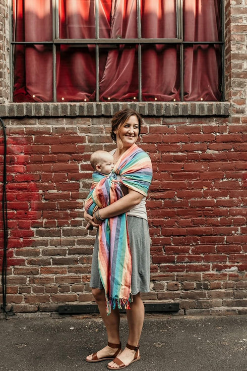 8-35 lbs Summer Hip Baby Wrap - Adjustable Baby Ring Sling & Infant Wrap Carrier for Newborns & Toddlers - Soft Cotton
