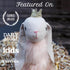 MON AMI Princess Bunny Stuffed Doll, 18", Soft Plush Animal Doll for Kids, Use as Toy or Room Décor