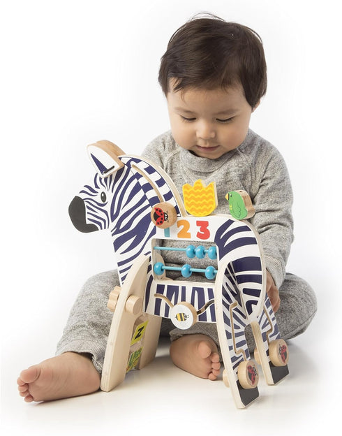 Manhattan Toy Safari Zebra Wooden Toddler Activity Toy