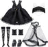 6 Pcs Gothic Doll Clothes & Accessories, 11.81'' Black Outfits, Wedding Tutu Ballet Dress for Girl Doll Party