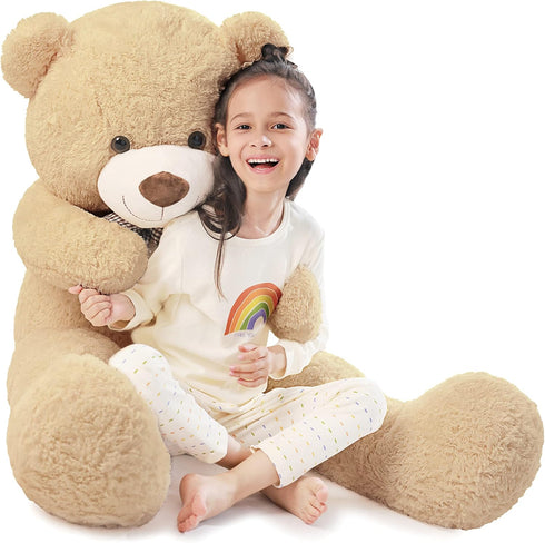 Poutmac 47 inch Giant Teddy Bear Stuffed Animal, Brown Big Plush Teddy Bear for Valentine's Gift