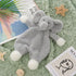 Apricot Lamb Stuffed Animals Security Blanket - Gray Elephant Infant Nursery Character Plush Snuggler (10 Inches)
