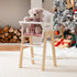 18-20 Inch ROBUD Play High Chair, Pretend Play High Chair with Cushion, Movable Table, Wooden Baby Doll Accessories