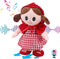 Hopearl Talking Singing Doll, Repeats What You Say, Electric Interactive Toy, Plush Buddy Gifts for Toddlers, Red, 8''