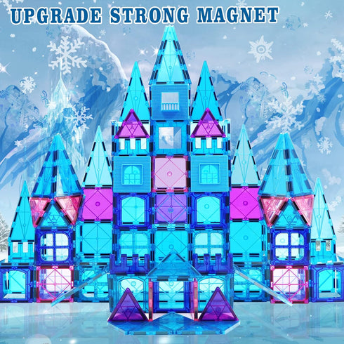 Magnetic Tiles 3D Frozen Kids Toys for Girls Age 4-7, Educational Building Blocks for Princess Castle Play