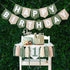 DCJHFJ Wild One High Chair Banner Felt Green Happy Birthday Banner Pre-Strung