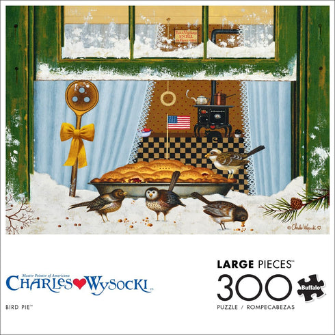 Buffalo Games - Charles Wysocki - Bird Pie - 300 Piece Jigsaw Puzzle for Families Challenging Puzzle Perfect for Game Nights - Finished Puzzle Size is 21.25 x 15.00