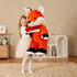 EARTHSOUND Giant Fox Stuffed Animal Plush Toy - Large Realistic Jumbo Soft Toys, Cute Huge Fluffy Plushy Gift for Kids
