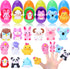 12 Pack Prefilled Easter Eggs With Toys, Mini Animal Finger Puppets Easter