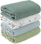 GLLQUEN BABY Muslin Swaddle Blankets for Girls Boy, 4-Pack Baby Blankets for