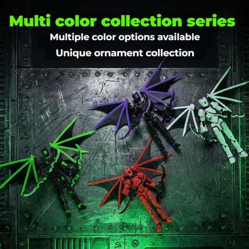 KAMOVNY T13 3D 2PCS Set, 3D Action Figures Pre-Assembled Multi-Jointed Robot with Interchangeable Parts, Printed