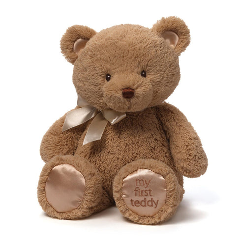 My First Teddy Bear by GUND Baby, Ultra Soft Plush Toy for Babies, Tan, 15”