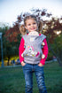 Adjustable Grey Unicorn Doll Carrier for Little Girls