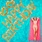 15 Pcs Happy Birthday Pool Float, Inflatable Letter Heart Pool Party Float Combo with 40 Pcs Adhesive Dots