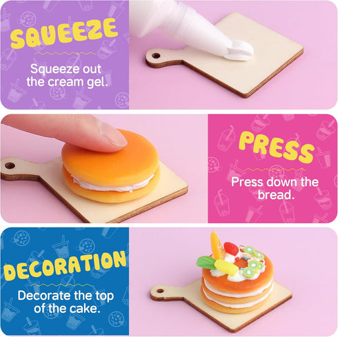 12 Set, Set 8-13, 8 9 10, Making Miniature Food Toys DIY, Resin Play, NOT Edible, Kitchen Mini Pretend Play Food